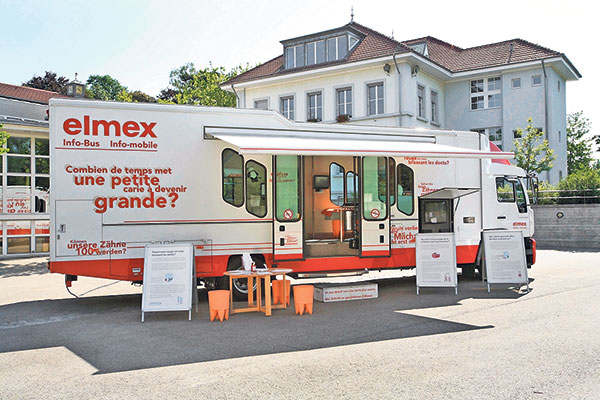 Elmex info bus Dentifrice