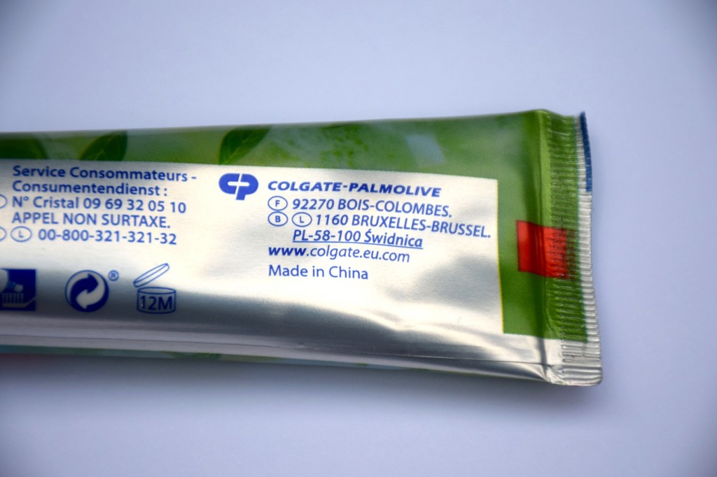Dentifrice Colgate Made in China