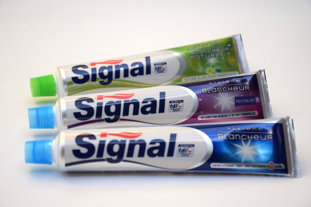 Gamme Systeme Blancheur Dentifrice Signal tube