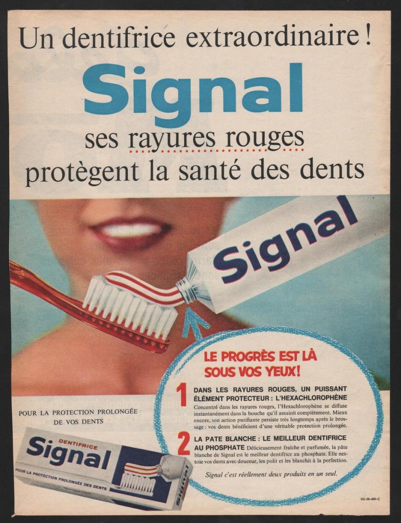 Signal pub années 60 Dentifrice