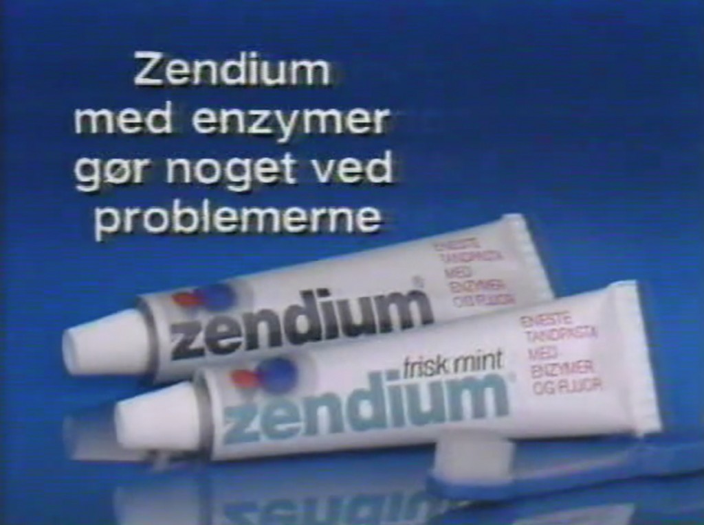 Zendium publicité 1991 dentifrice